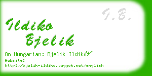 ildiko bjelik business card